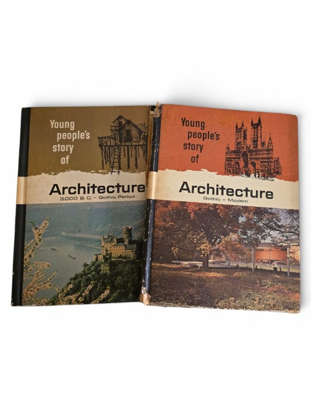 Young People's Story of Architecture Lot 2 Gothic Modern Ancient Buildings 1966